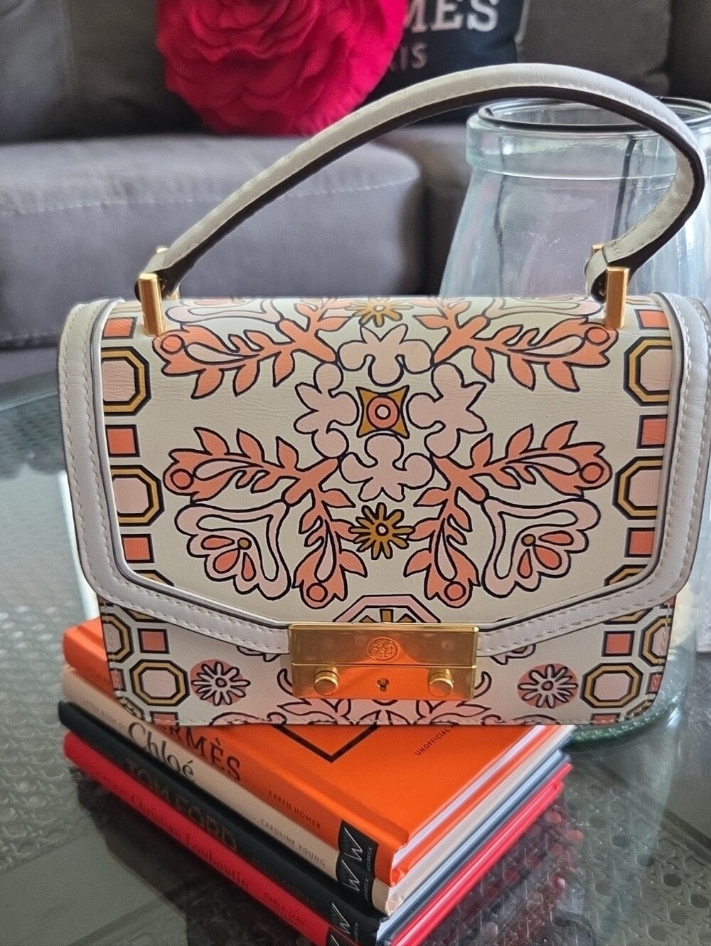 Tory Burch Limited Edition Juliet Floral-Print Top-Handle Satchel with Strap